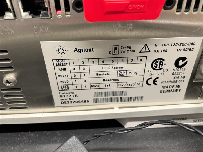 Agilent 1200 HPLC G1321A Fluorescence Detector W Agilent G1328B Manual