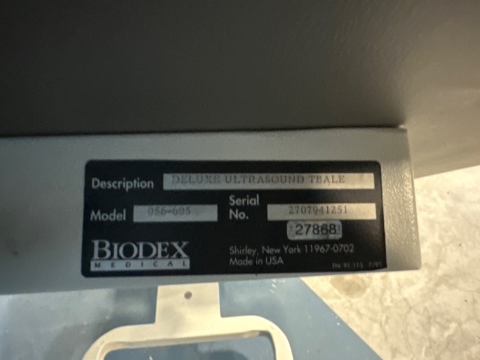 Biodex Medical System Deluxe Ultrasound Table For Sale