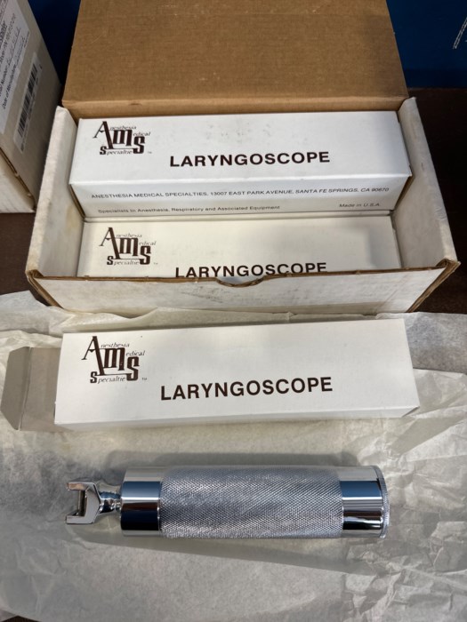 Lot Of Sims Uterine Curette Lot Of Laryngoscope Medasonics