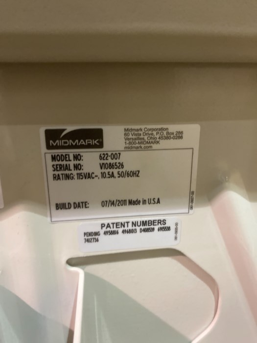 (1) Midmark 622-007 Exam Bed for sale