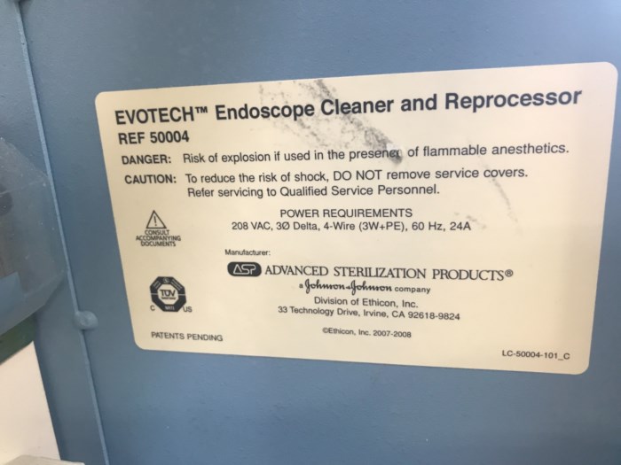 ASP Evotech Endoscope Cleaner/Reprocessor For Sale