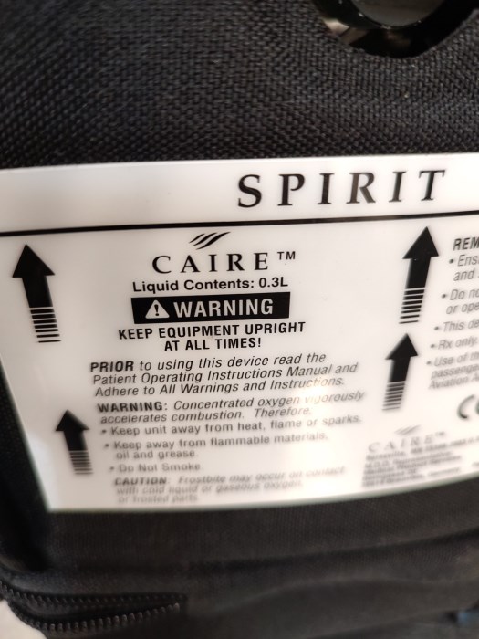 Caire Spirit Liquid Oxygen Portable Unit for sale