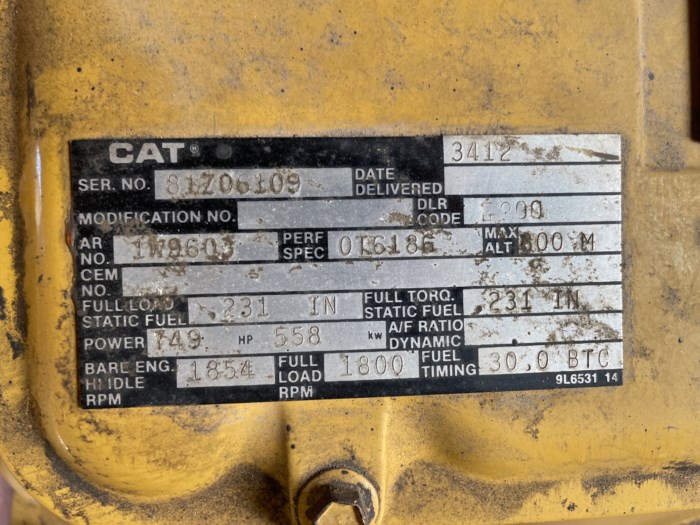 Caterpillar Model: SR4B Industrial Generator for sale