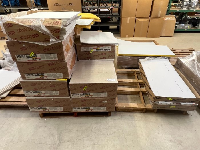 Commercial USG Ceiling 56099A Clean Room Tiles Lot Of 1 Pallet For Sale