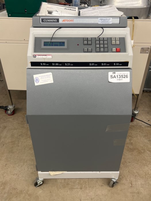 Cummins JetSort 3000 Series High Speed Coin Sorter Countet for sale