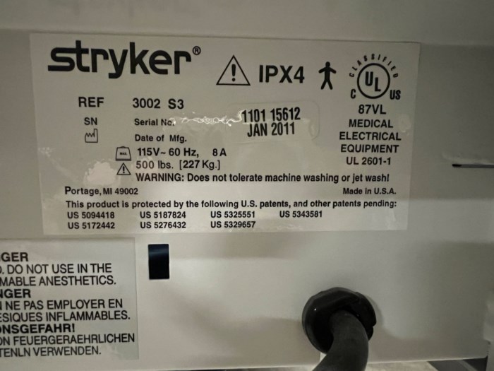 Stryker 3002 S3 for sale