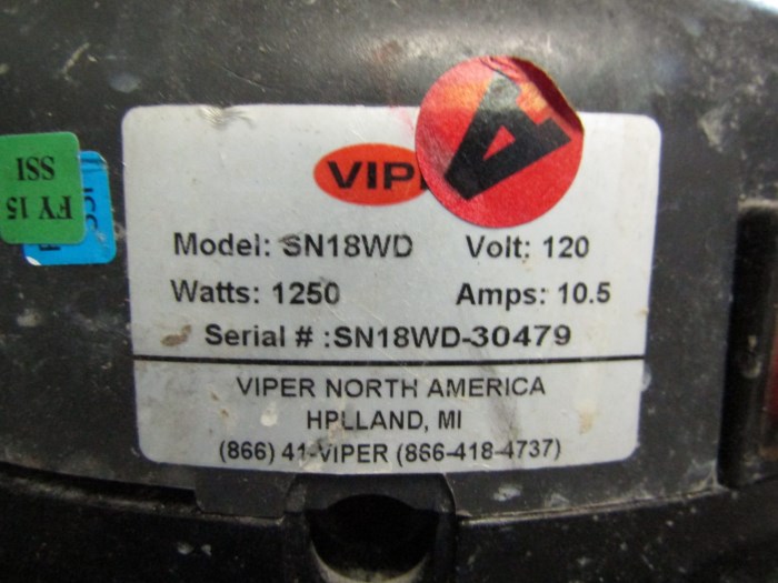 Viper Shovelnose Sn Wd Wet Dry Vacuum For Sale